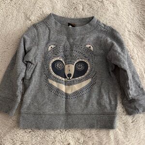 Tea Collection Gray Kids Shirt with Bear Design